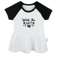 thumbnail image 1 of Worth The Wait Funny Dresses For Baby, Newborn Babies Skirts, Infant Princess Dress, 0-24M Kids Graphic Clothes (Black Raglan Dresses, 0-6 Months), 1 of 4