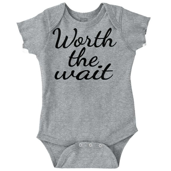 Worth The Wait New Parents Cute Romper Boys or Girls Infant Baby Brisco Brands 12M