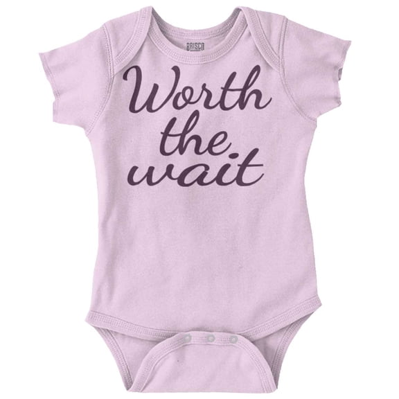 Worth The Wait New Parents Cute Romper Boys or Girls Infant Baby Brisco Brands NB