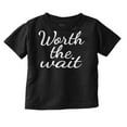 thumbnail image 1 of Worth The Wait New Parents Cute Toddler Boy Girl T Shirt Infant Toddler Brisco Brands 12M, 1 of 6
