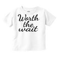 thumbnail image 1 of Worth The Wait New Parents Cute Toddler Boy Girl T Shirt Infant Toddler Brisco Brands 24M, 1 of 6