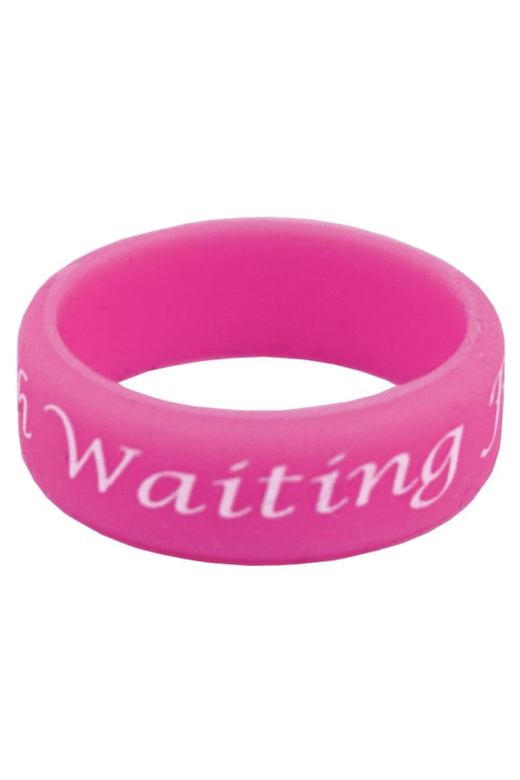 Worth Waiting For, Rubber Pink Pro-Life Awareness Ring (Pack of 50)