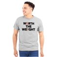 thumbnail image 1 of Worth Weight Pizza Carbs Foodie Lover Plus Size Crewneck Graphic Tee Shirt Brisco Brands 2X, 1 of 5