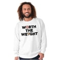 thumbnail image 1 of Worth Weight Pizza Carbs Foodie Lover Unisex Plus Fleece Graphic Sweatshirt Brisco Brands 5X, 1 of 5