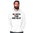 thumbnail image 1 of Worth Weight Pizza Carbs Foodie Lover Unisex Plus Fleece Graphic Hoodie Brisco Brands 5X, 1 of 5