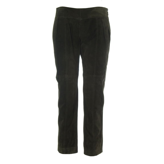 Worth Women's Straight Leg Cropped Pants US 4 Deep Olive