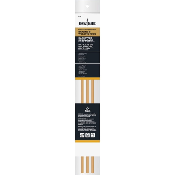 Worthington Bernzomatic Copper Phosphorus Brazing Rod - Pack of 6