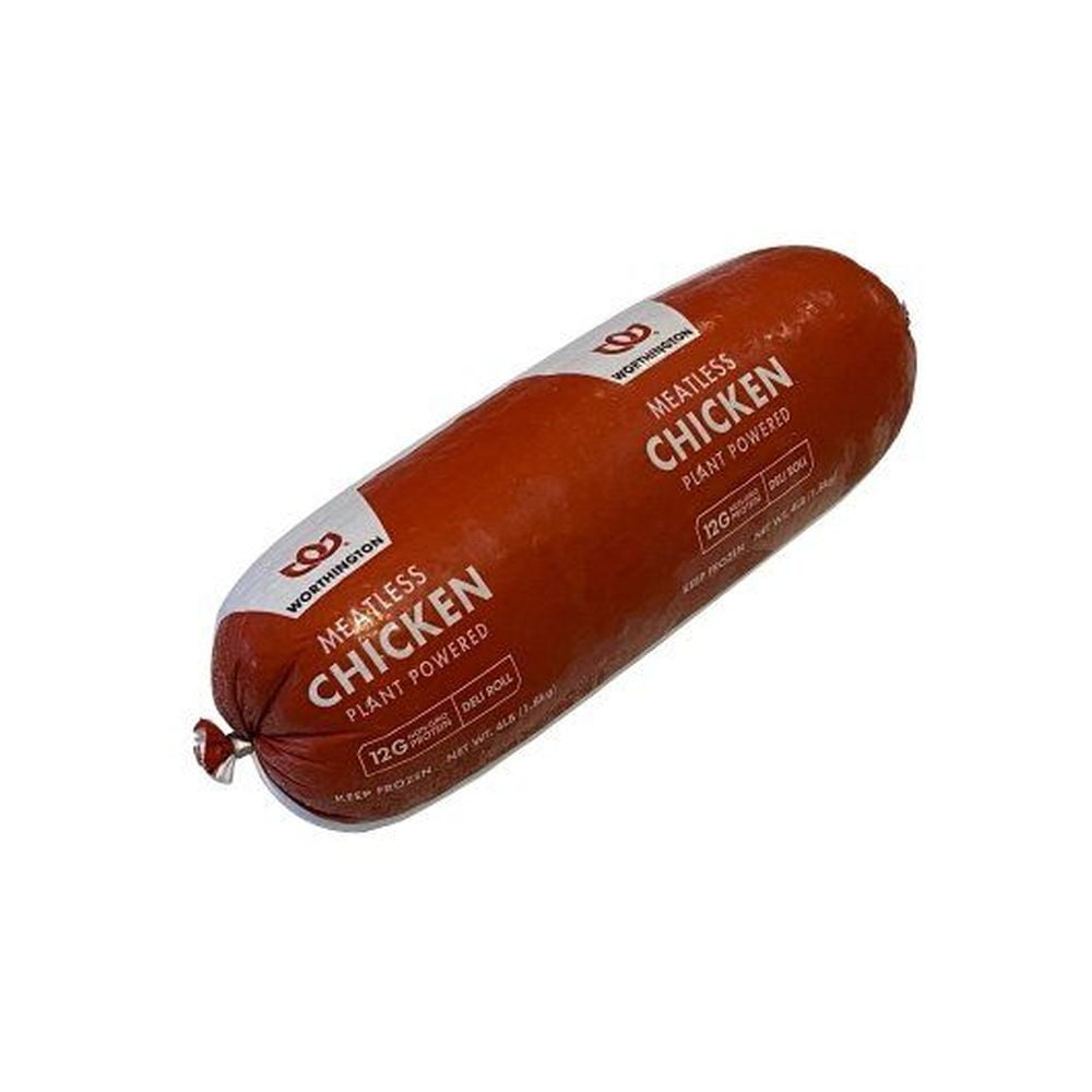 Worthington Plant Based Deli Style Chicken Roll, 4 Pound -- 4 per case