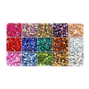 Worthofbest 5mm SS20 Hotfix Rhinestones for Fabric, Clothing, Clothes, Cardstock, Leather and Wood - 15 Colors