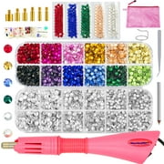 B7000 Glue with 30200Pcs Hot Pink Rhinestones Flatback for Crafts Clothing Clothes Fabric,Bright Pink AB Jelly Transparent Resin Flat Back Gems