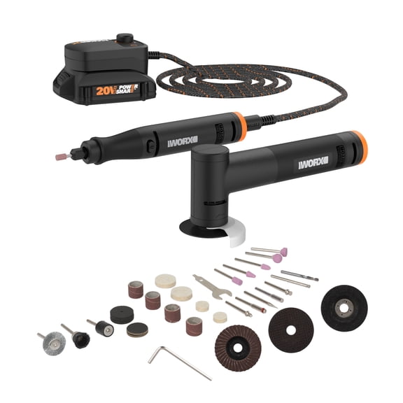 Worx MakerX WX990L 2pc Crafting Tool Combo Kit - Rotary Tool + Angle Grinder