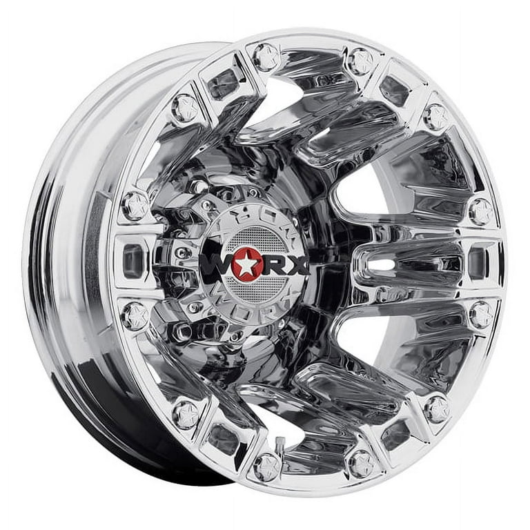 Worx 803C Beast Dually 17x6.5 8x200 140mm Chrome Wheel Rim