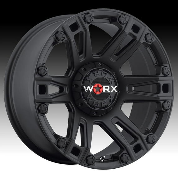 Worx 803SB Beast 18x9 5x150 +25et Satin Black & Satin Clear-Coat Wheel