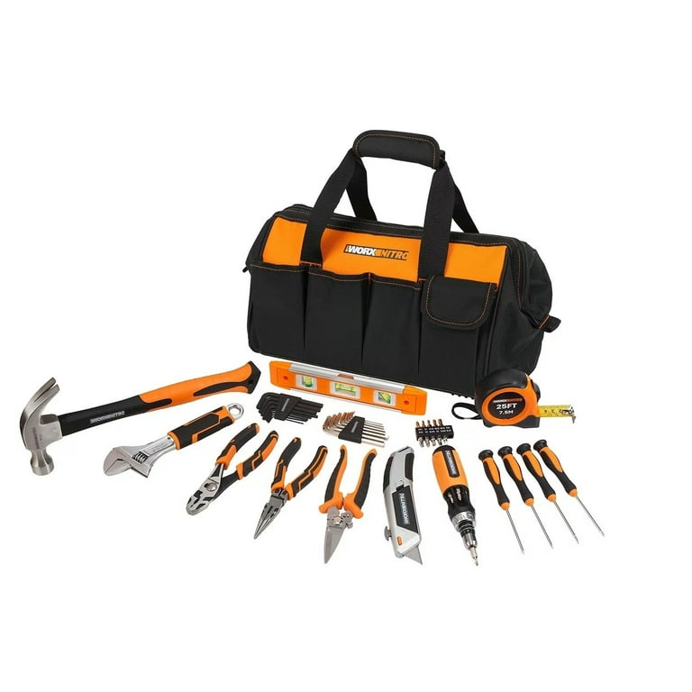 WHAT WE WANT セット Worx 42-Piece Hand Tool Set with Screwdriver, Hammer, Pliers