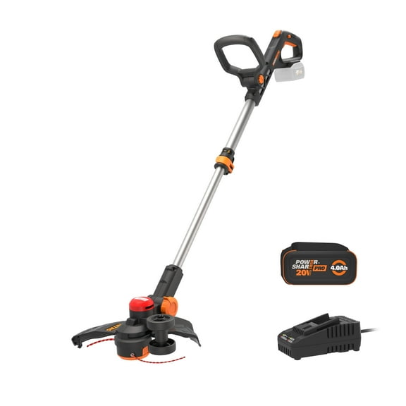 Worx WG173 20V Nitro Brushless Cordless 13" Grass and Weed String Trimmer and Edger with Battery and Charger