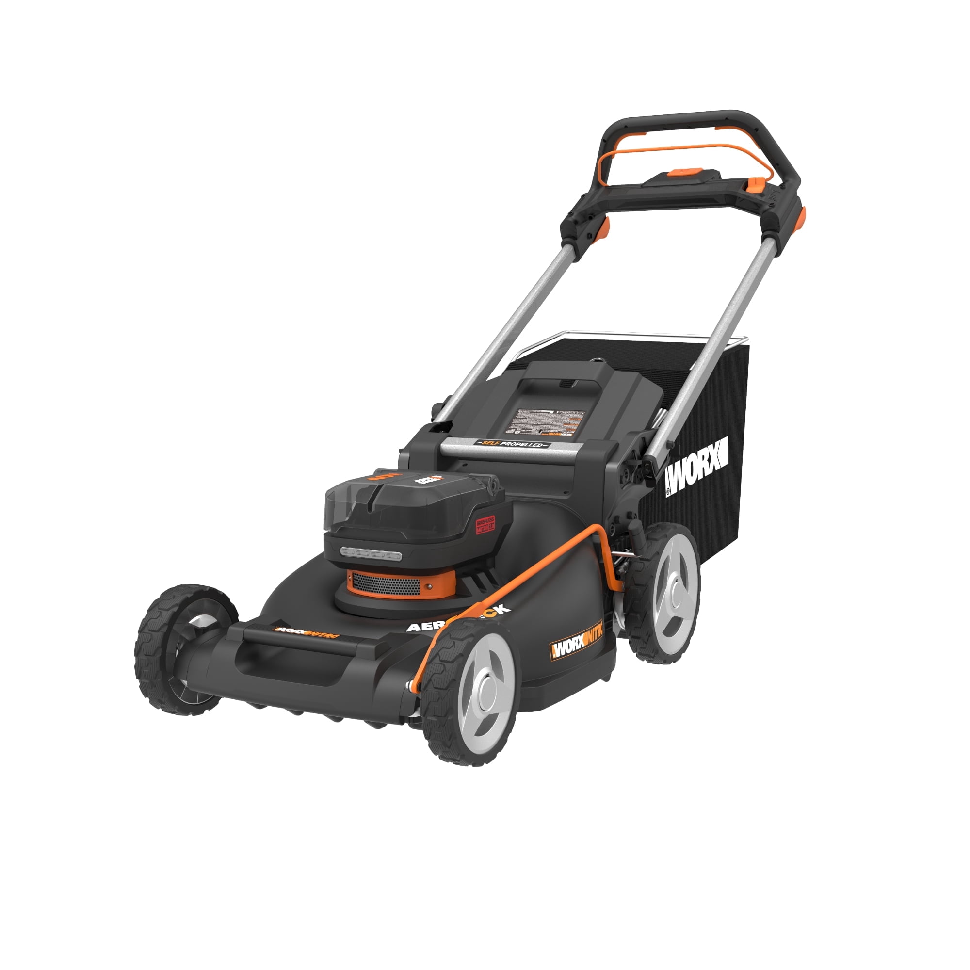 Worx Nitro WG760 40V 21" Cordless Self-Propelled Lawn Mower with ...