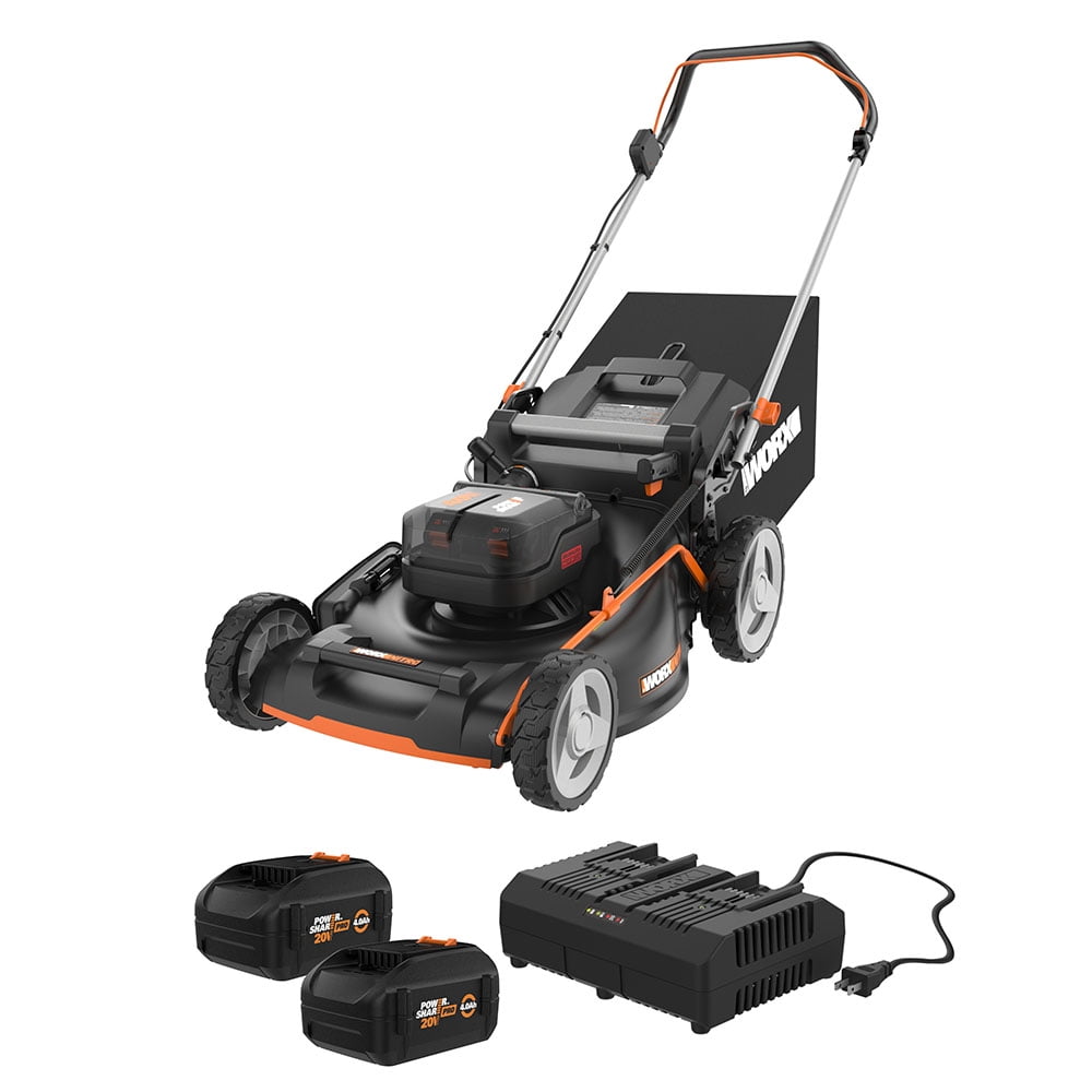 Worx Nitro WP772 40V PowerShare PRO 21" Cordless Push Lawn Mower ...