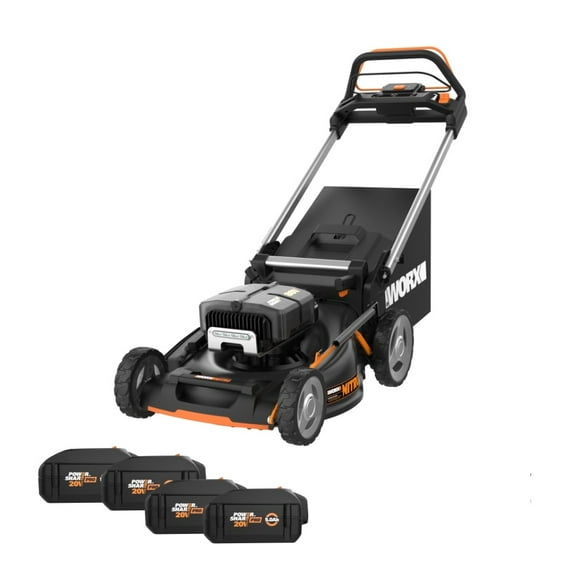 Worx Nitro WP781 80V PowerShare PRO 21" Cordless Self-Propelled Lawn Mower with Rear Wheel Drive
