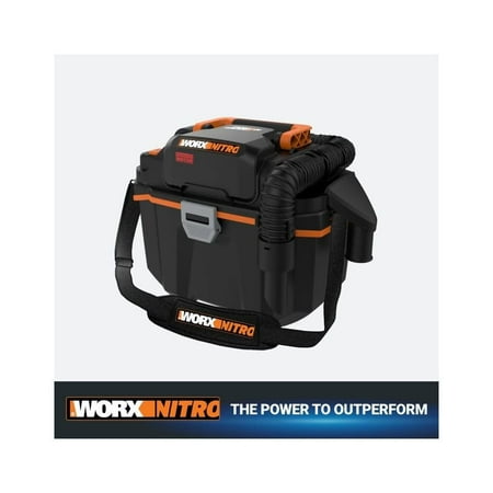 WORX - Nitro 20V 2.1 Gal Cordless Wet/Dry Vacuum (1 x 4.0 Ah Battery and 1 x Charger Included) - Black