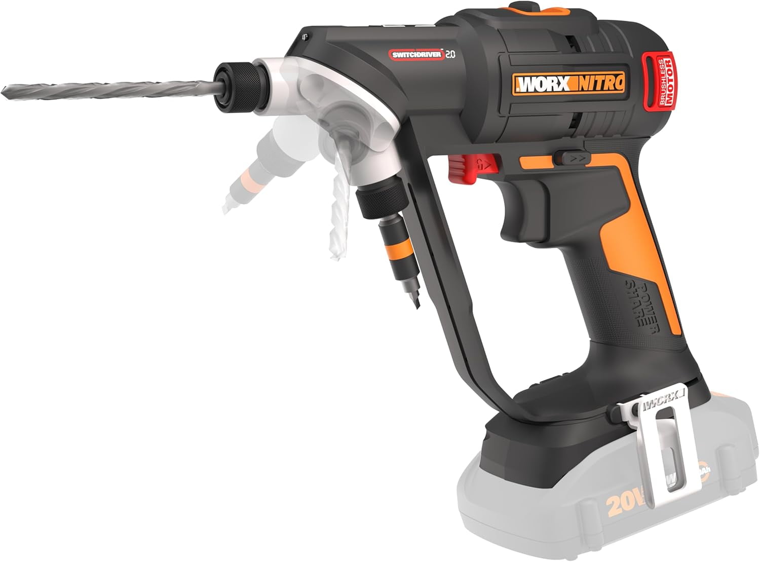 Worx Nitro WX177L.9 20V Brushless Switchdriver 2.0 2-in-1 Cordless Drill & Driver (Tool Only)