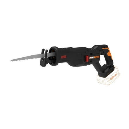 WORX - Nitro 20V Cordless Brushless Reciprocating Saw (1 x 4.0 Ah Battery and 1 x Charger Included) - Black