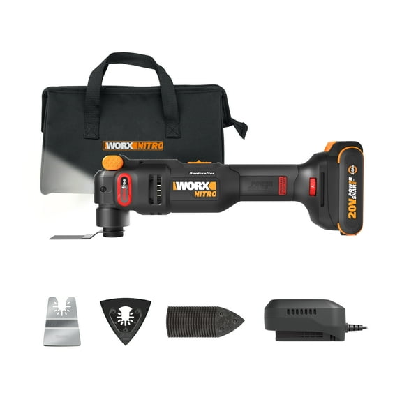 Worx Nitro WX698L 20V Cordless Oscillating Tool with VibraFree Technology (Battery & Charger Included)