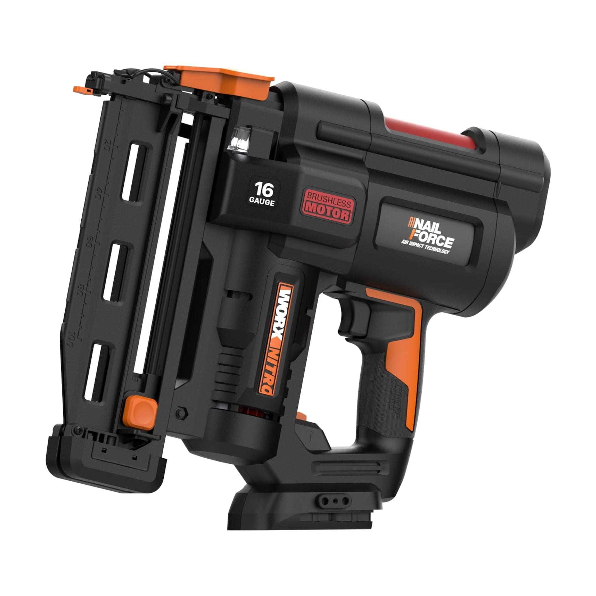 WORX, Finish Nail Gun, WX841L.9 20V 16GA Brushless, Cordless Power
