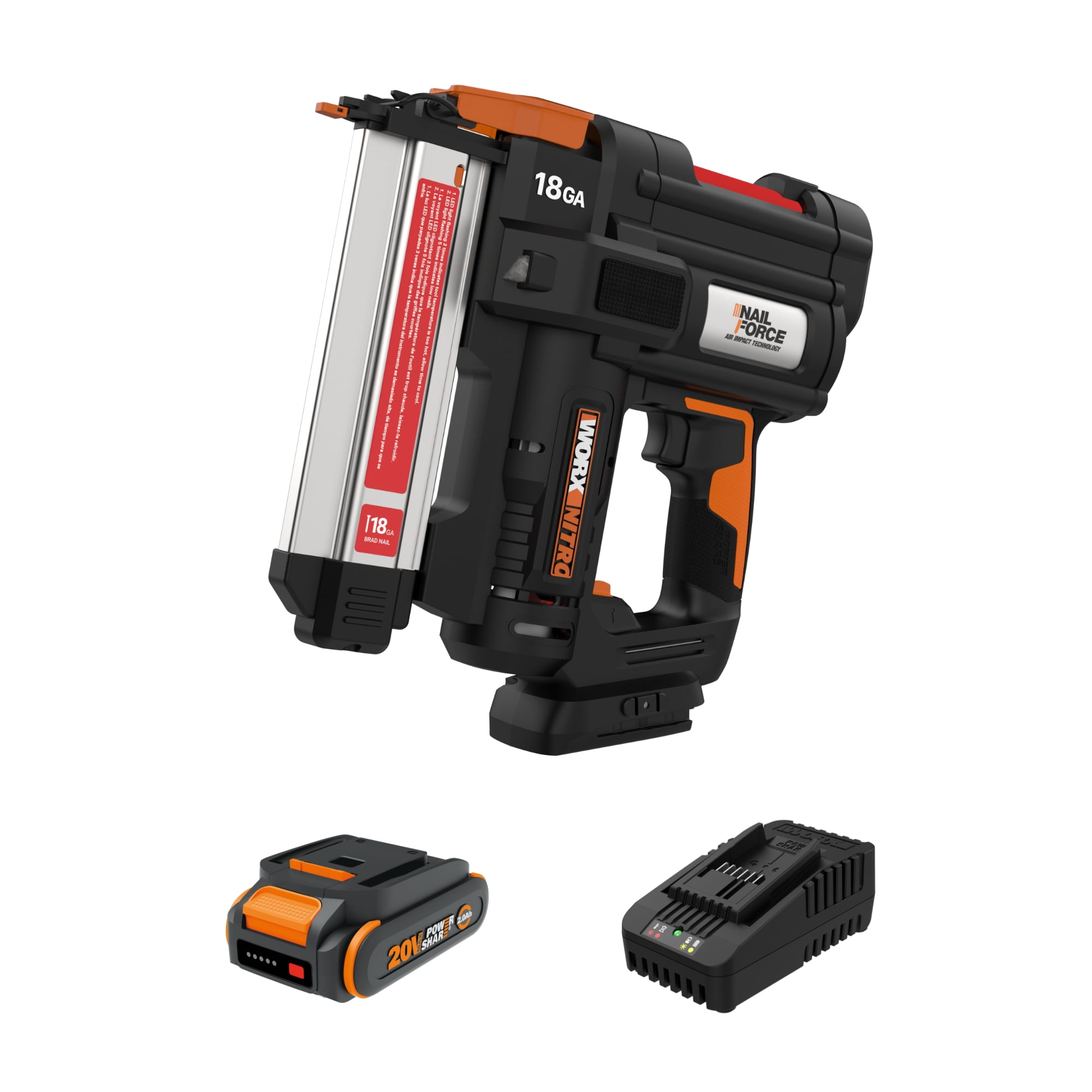 Worx Nitro WX842L 20V Power Share Cordless 18GA Brad Gun (Battery & Charger Included)