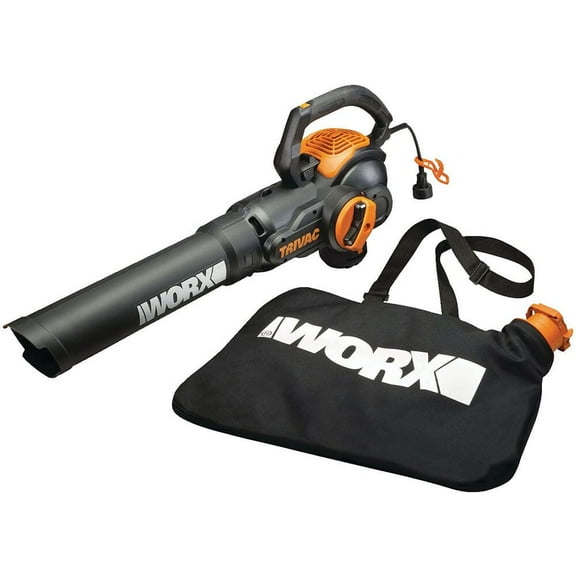 Worx TRIVAC 70 MPH at 600 CFM 12A Corded Electric Leaf Blower & Vacuum, 16:1 Mulch Ratio