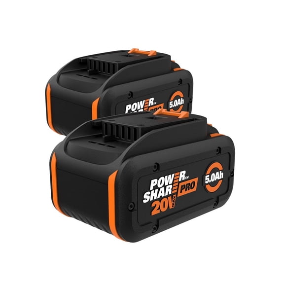 Worx WA3675.2 20V PowerShare PRO 5.0Ah Lithium Batteries (2 pk)