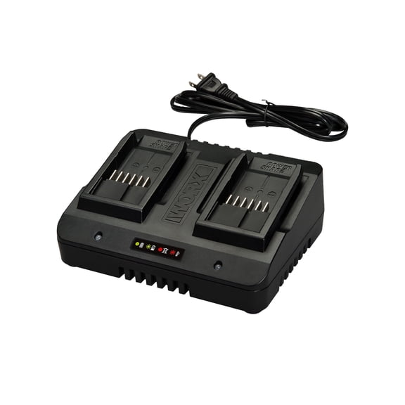 Worx WA3770 20V Power Share & 18V Li-Ion Dual Port Battery Quick Charger