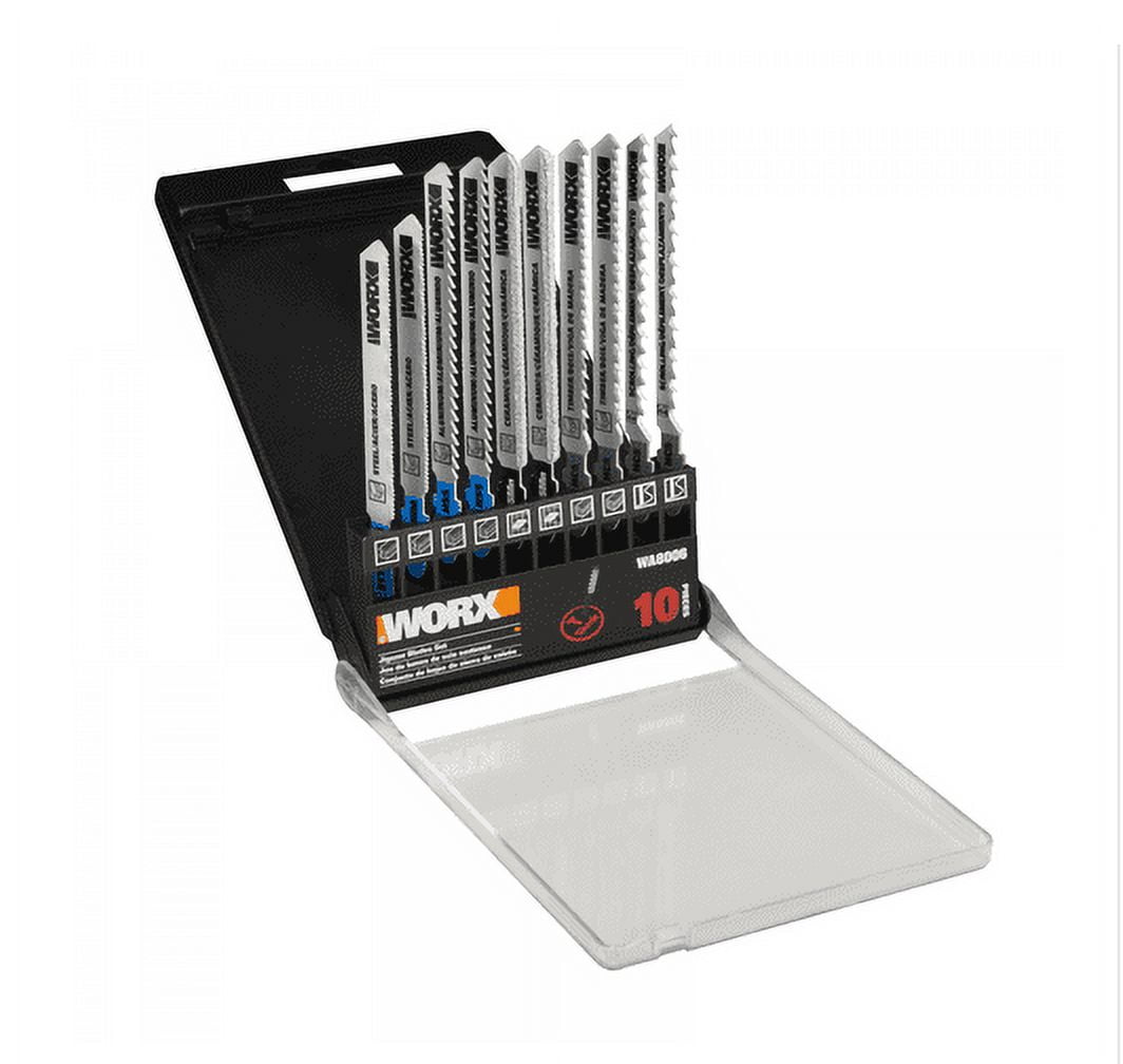 Worx WA8006 BladeRunner 10 Pc TShank Blade Assortment
