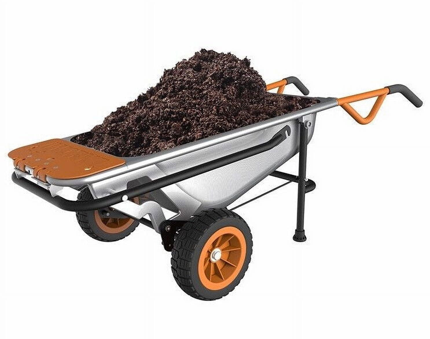 Worx WG050 Aerocart 8 in 1 Electric Wheelbarrow Utility Cart with Versatile Functionality
