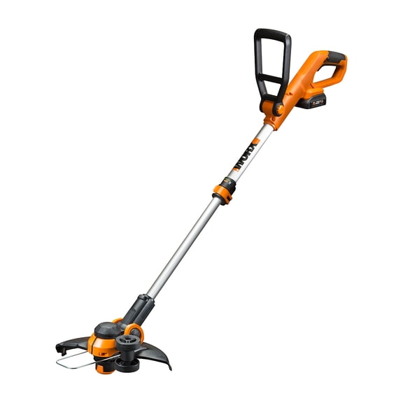 Worx WG162 20V PowerShare Cordless 12" Grass and Weed String Trimmer and Edger with Battery and Charger