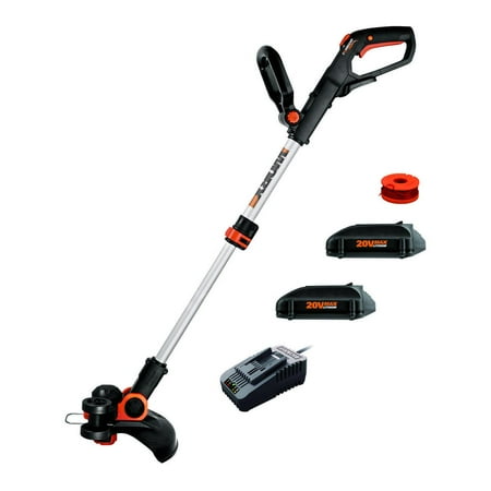 WORX - WG163.1 GT 3.0 20V 12-Inch Cutting Diameter Cordless Grass Trimmer (2 x 2.0 Ah Batteries & 1 x Charger) - Orange