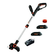Worx WG163.10 20V PowerShare Cordless 12 Grass and Weed String Trimmer and Edger with Batteries and Charger