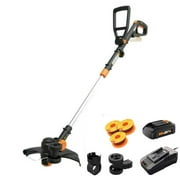 Worx WG170.2 20V PowerShare Cordless 12 Grass and Weed String Trimmer and Edger with Battery and Charger