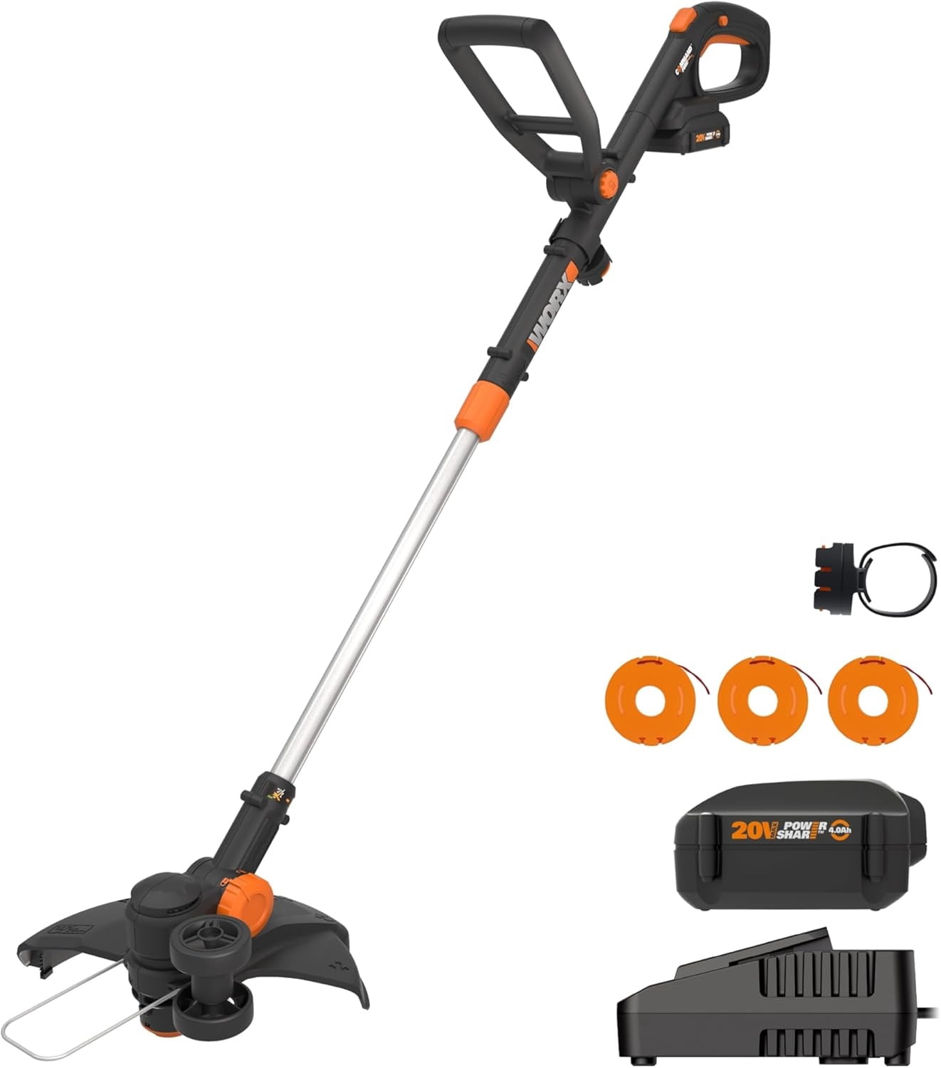 Worx WG170.3 20V PowerShare Cordless 12-inch Grass and Weed String