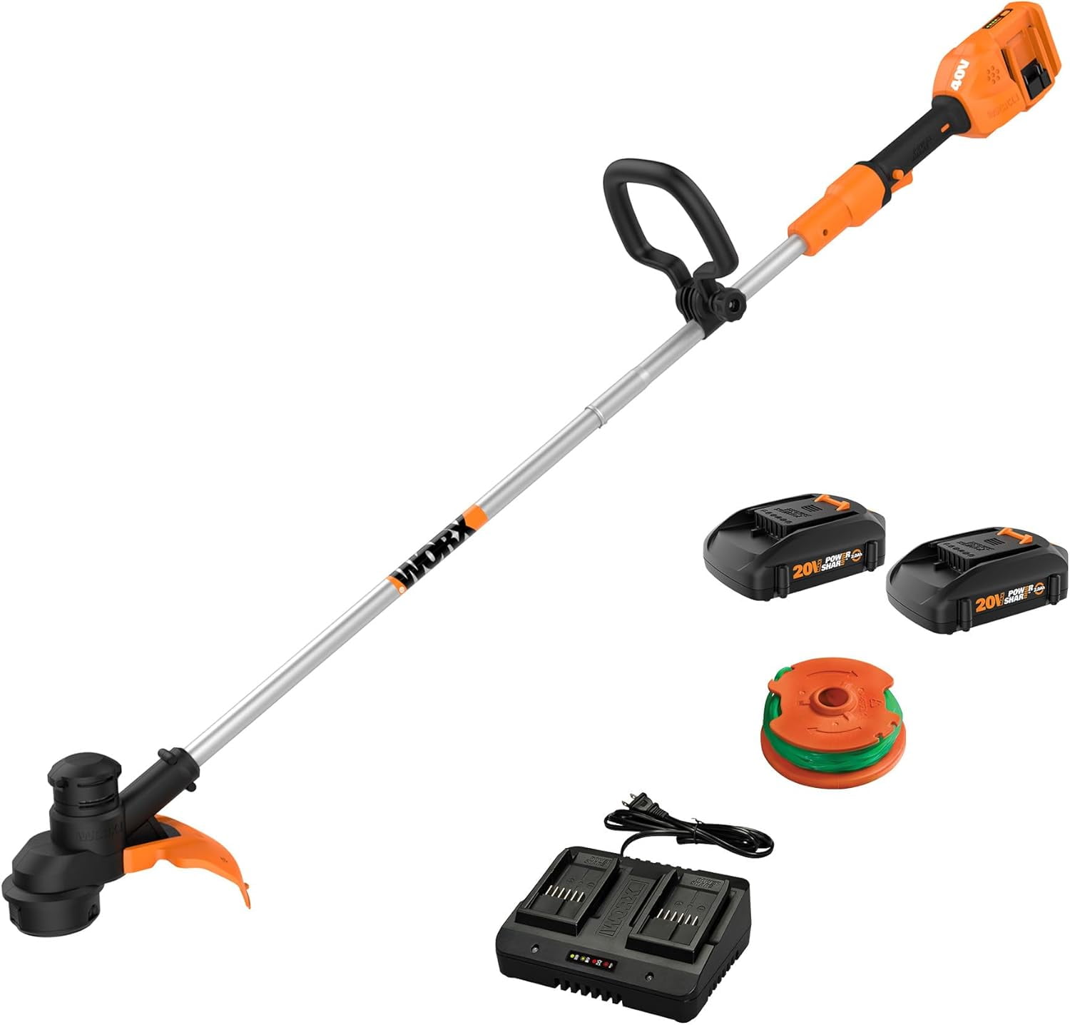 WORX WG183 13 Inch Cordless Lawn Edger & Grass Weed Trimmer with