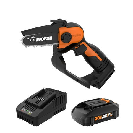 WORX - 20V 5" Cordless Pruning Saw (1 x 2.0 Ah Battery and 1 x Charger) - Black