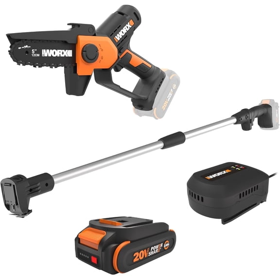 Worx WG326.1 20V PowerShare 5" Cordless Pruning Saw with Extension Pole