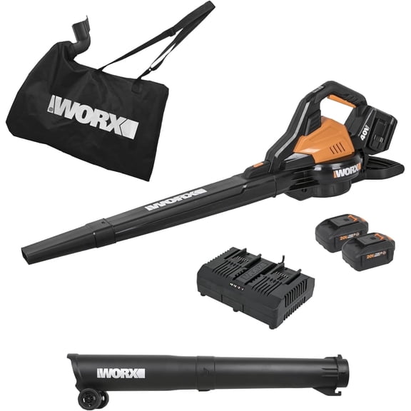 Worx WG583 40V PowerShare 4.0Ah Cordless Leaf Blower/Vac/Mulcher