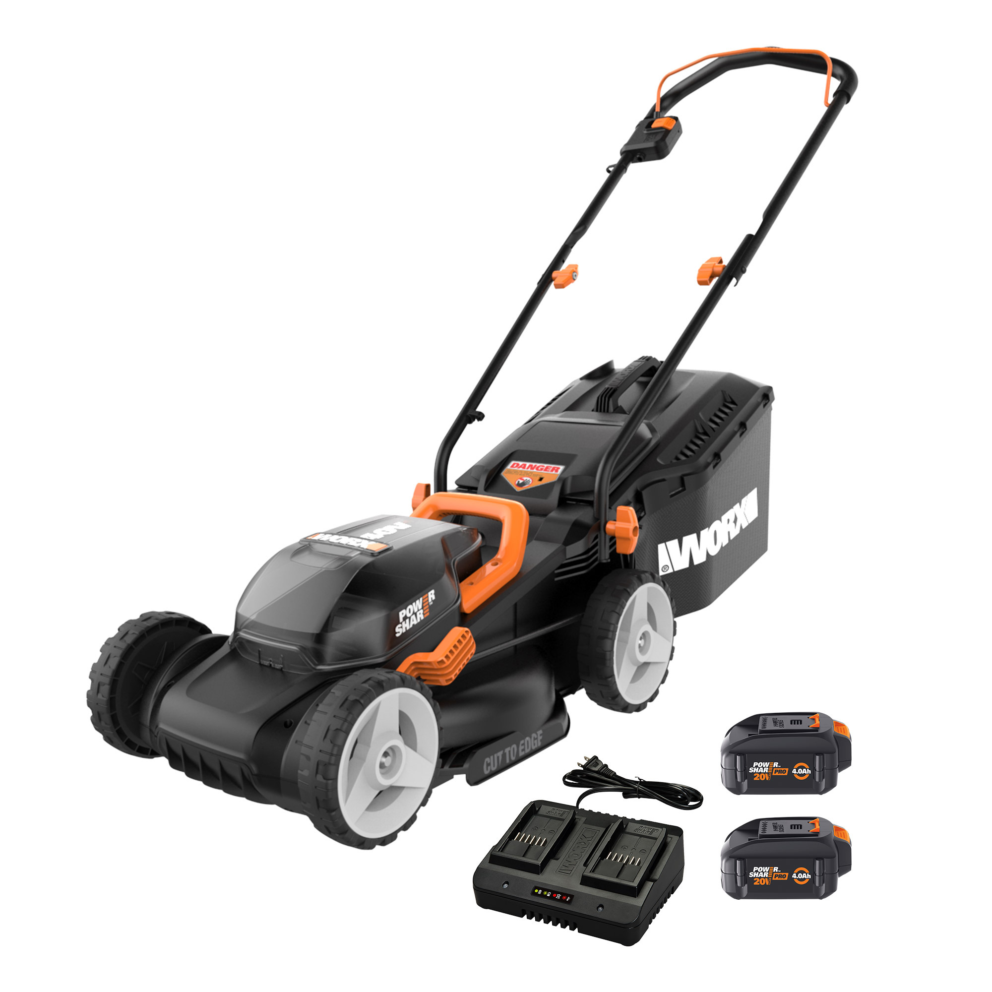 Worx WG779 40V Power Share 4.0Ah 14" Cordless Lawn Mower (Battery and Charger Included) - image 1 of 10