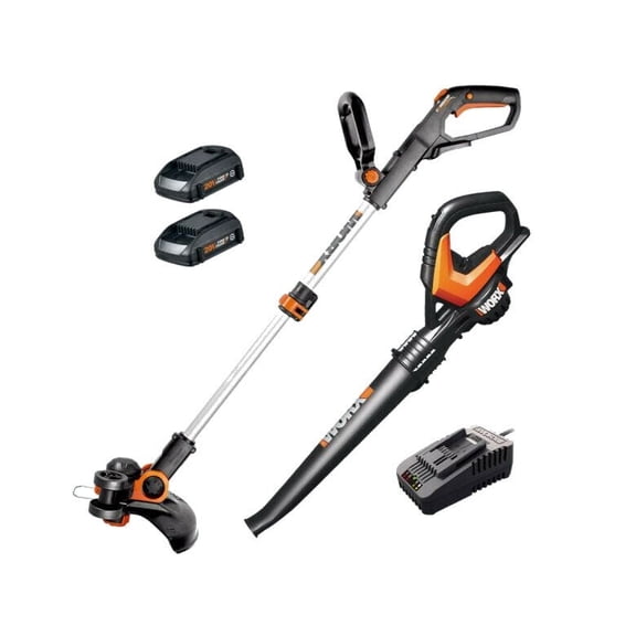 Worx WG916 20V Power Share Trimmer and Blower Combo Kit (Battery & Charger Included)