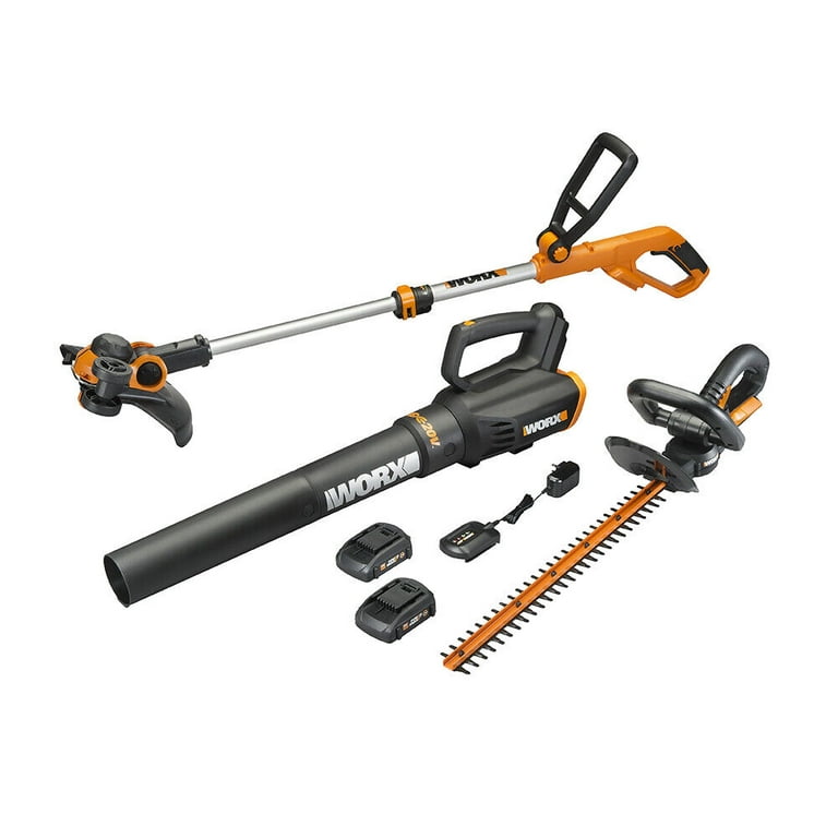 20V Max* Cordless Combo Kit, String/Hedge Trimmer And Sweeper, 2 Batteries  And Charger Included, Orange