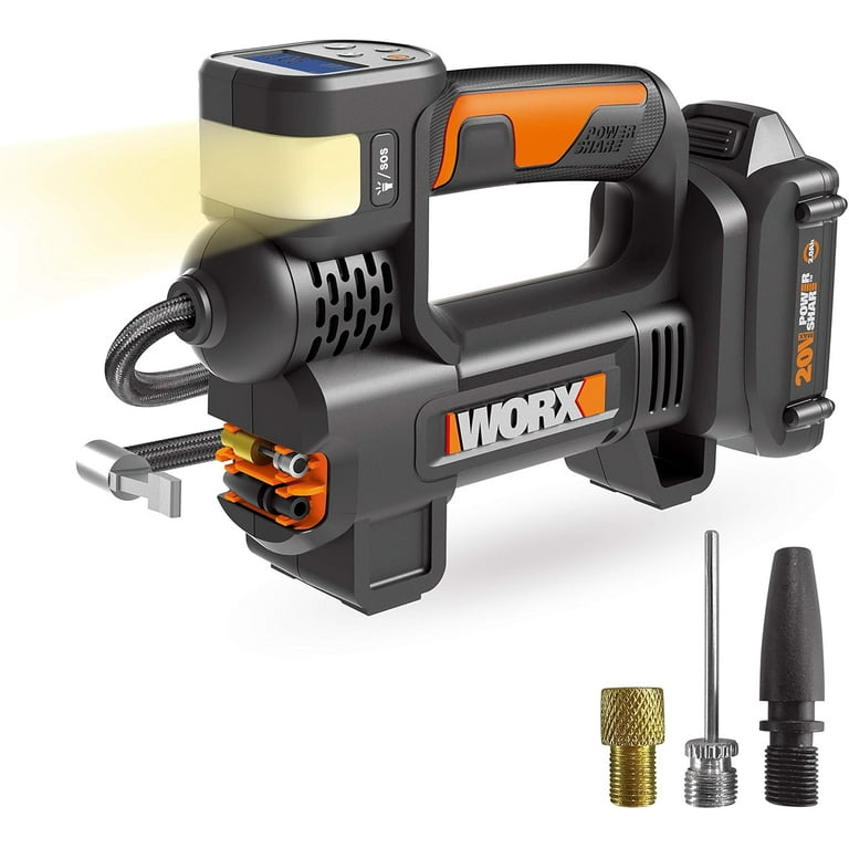 Worx WX092L 20V Power Share Portable Air Pump Inflator, Digital