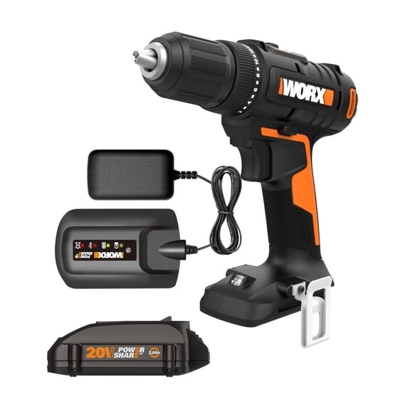 Worx WX108L 20V Power Share 1/2" Cordless Drill Driver (Batteries & Charger Included)
