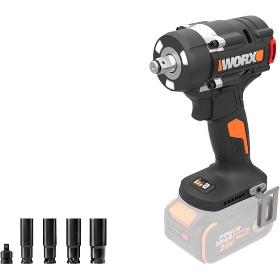 Worx WX273L.9 20V PowerShare Brushless Cordless 1/2” Impact Wrench (Tool Only — Battery & Charger Not Included)