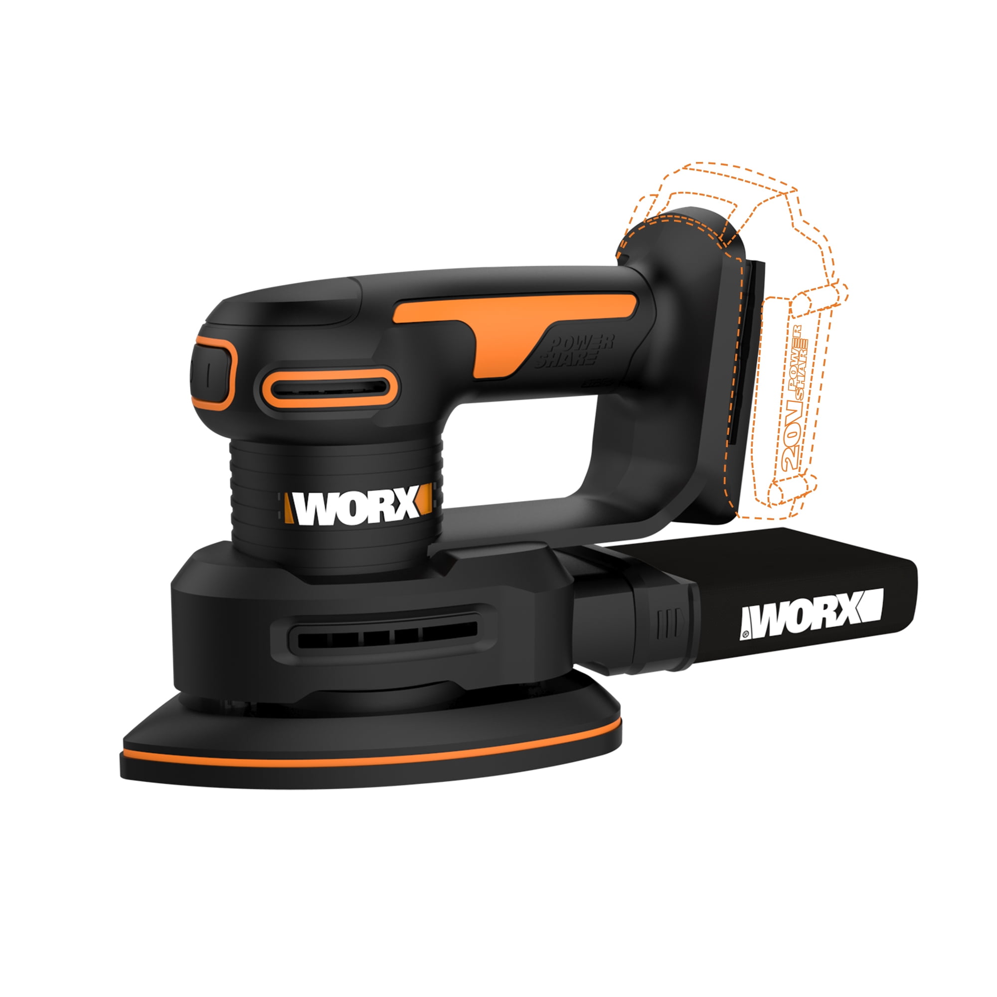 Worx WX822L.9 20V Power Share Cordless Detail Sander Tool Only