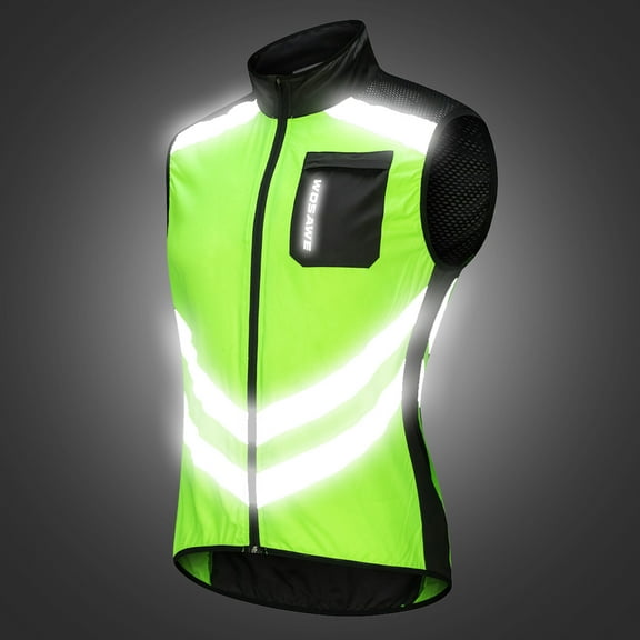 Wosawe Cycling Jacket,Breathable Safety Bike QuickBreathable Bike Vest Sleeveless Men's Vest Windproof Vest Windproof Bike Jinmie